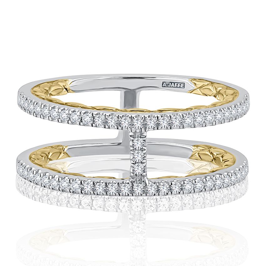 Stunning double band diamond anniversary ring - A.JAFFE