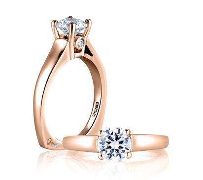 Cathedral Solitaire with Bezel Set Profile Diamond Engagement Ring | By ...